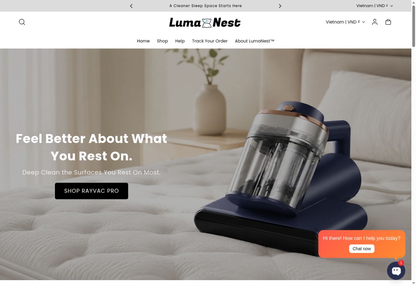 Sito Shopify completato per LumaNest